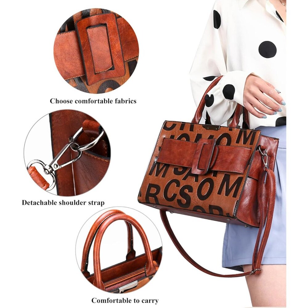 Chic A-Red Crocodile Pattern Handbag Set - Spacio… - image 5